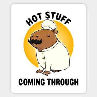 Hot Stuff coming through Capybara Chef Sticker